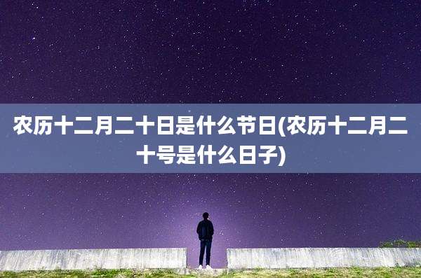 农历十二月二十日是什么节日(农历十二月二十号是什么日子)