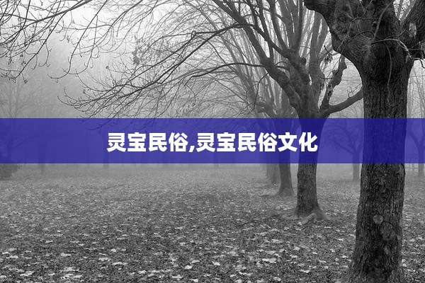 灵宝民俗,灵宝民俗文化
