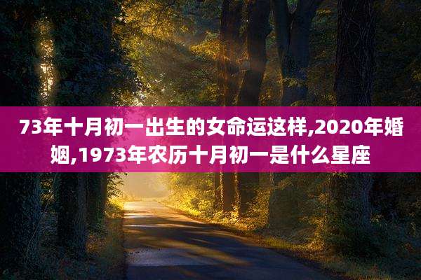 73年十月初一出生的女命运这样,2020年婚姻,1973年农历十月初一是什么星座