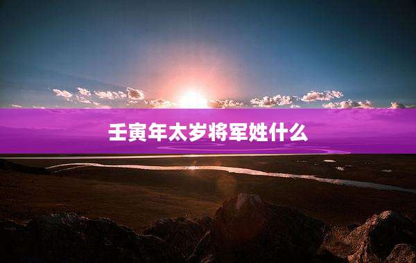 壬寅年太岁将军姓什么