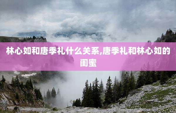 林心如和唐季礼什么关系,唐季礼和林心如的闺蜜