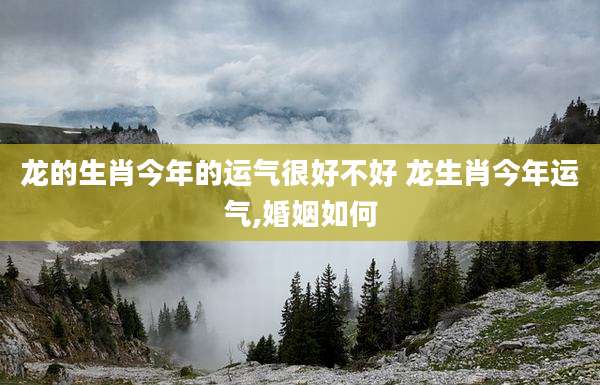 龙的生肖今年的运气很好不好 龙生肖今年运气,婚姻如何