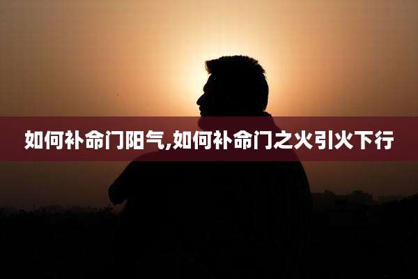如何补命门阳气,如何补命门之火引火下行