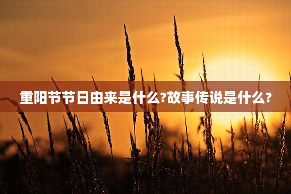重阳节节日由来是什么?故事传说是什么?
