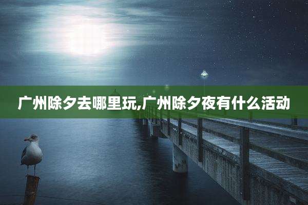 广州除夕去哪里玩,广州除夕夜有什么活动