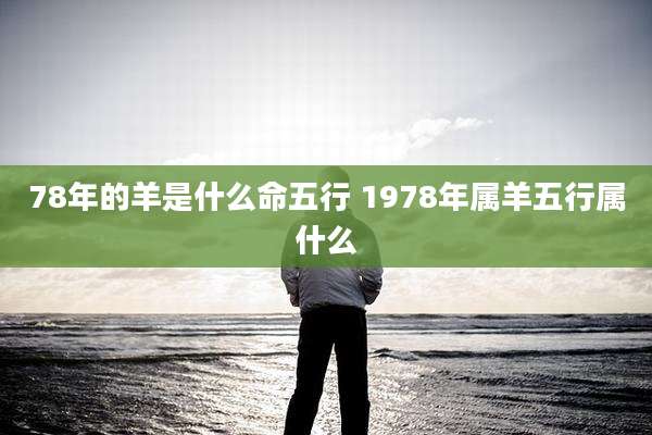78年的羊是什么命五行 1978年属羊五行属什么