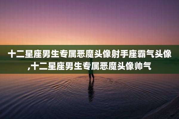 十二星座男生专属恶魔头像射手座霸气头像,十二星座男生专属恶魔头像帅气