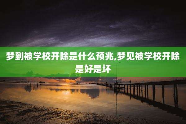 梦到被学校开除是什么预兆,梦见被学校开除是好是坏
