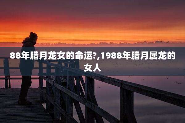 88年腊月龙女的命运?,1988年腊月属龙的女人