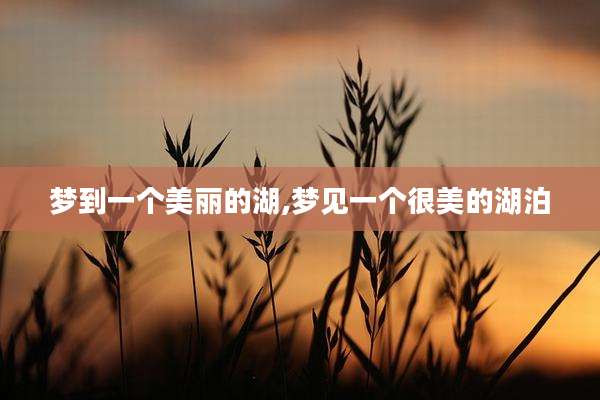 梦到一个美丽的湖,梦见一个很美的湖泊