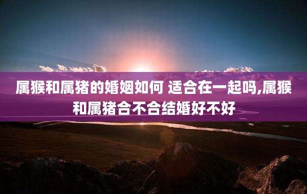 属猴和属猪的婚姻如何 适合在一起吗,属猴和属猪合不合结婚好不好