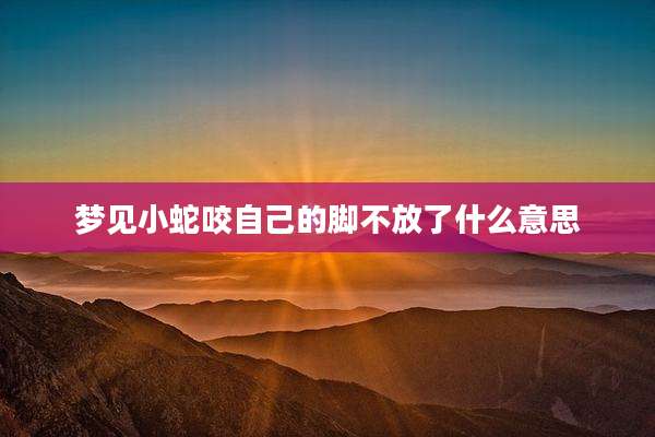 梦见小蛇咬自己的脚不放了什么意思