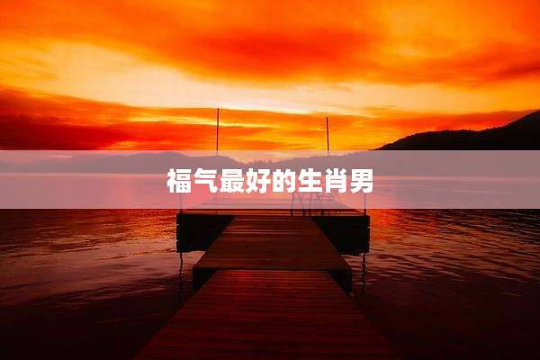 福气最好的生肖男