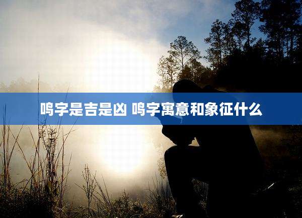 鸣字是吉是凶 鸣字寓意和象征什么