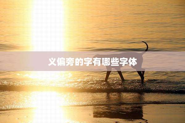 义偏旁的字有哪些字体