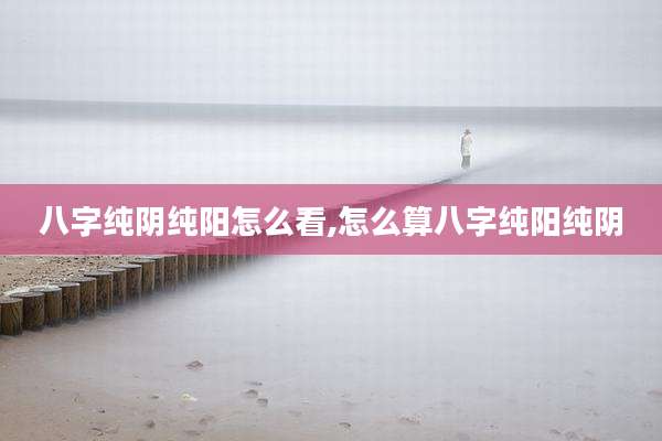 八字纯阴纯阳怎么看,怎么算八字纯阳纯阴