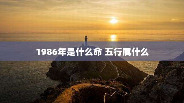 1986年是什么命 五行属什么