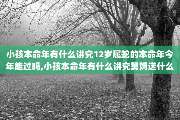 小孩本命年有什么讲究12岁属蛇的本命年今年能过吗,小孩本命年有什么讲究舅妈送什么
