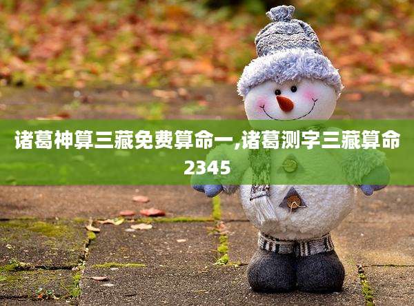 诸葛神算三藏免费算命一,诸葛测字三藏算命2345