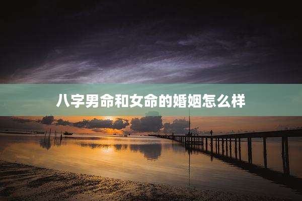 八字男命和女命的婚姻怎么样