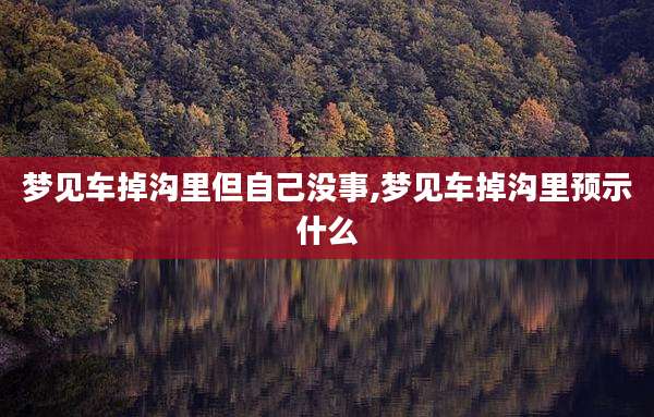 梦见车掉沟里但自己没事,梦见车掉沟里预示什么