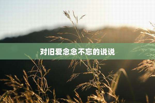 对旧爱念念不忘的说说