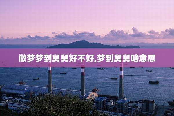做梦梦到舅舅好不好,梦到舅舅啥意思