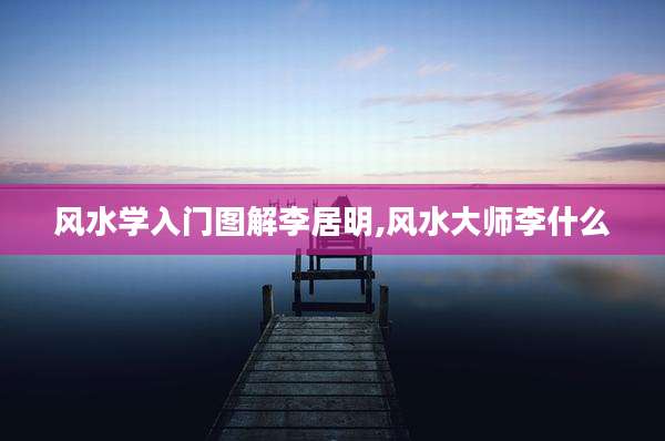 风水学入门图解李居明,风水大师李什么