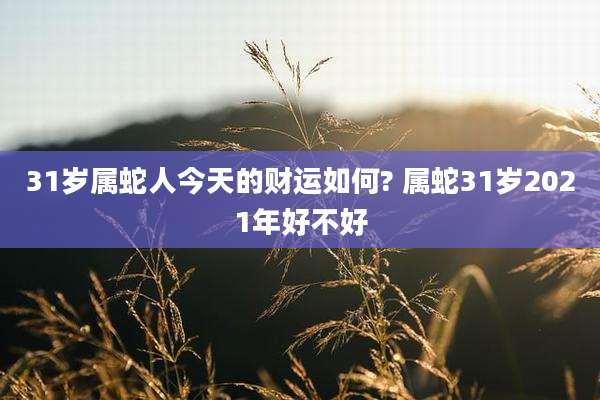 31岁属蛇人今天的财运如何? 属蛇31岁2021年好不好