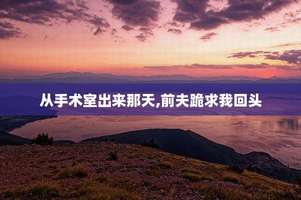 从手术室出来那天,前夫跪求我回头