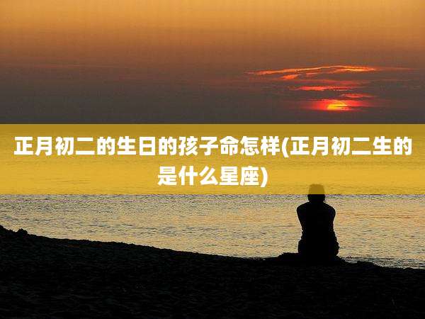 正月初二的生日的孩子命怎样(正月初二生的是什么星座)
