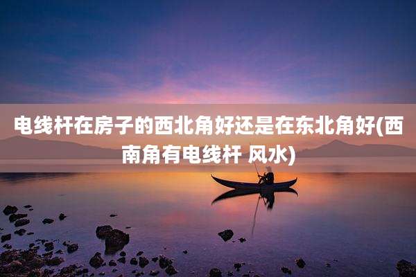 电线杆在房子的西北角好还是在东北角好(西南角有电线杆 风水)