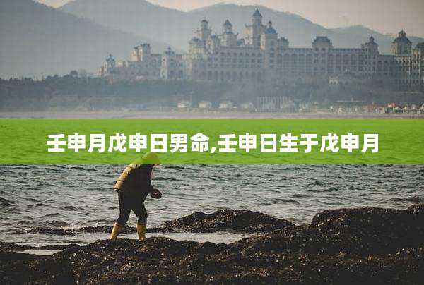 壬申月戊申日男命,壬申日生于戊申月