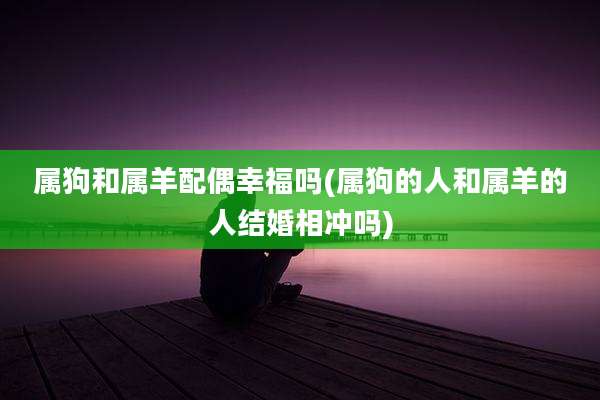 属狗和属羊配偶幸福吗(属狗的人和属羊的人结婚相冲吗)