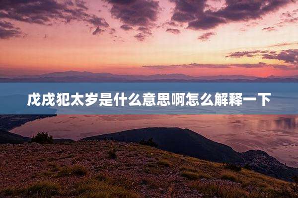 戊戌犯太岁是什么意思啊怎么解释一下
