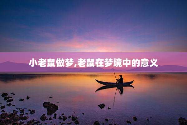 小老鼠做梦,老鼠在梦境中的意义