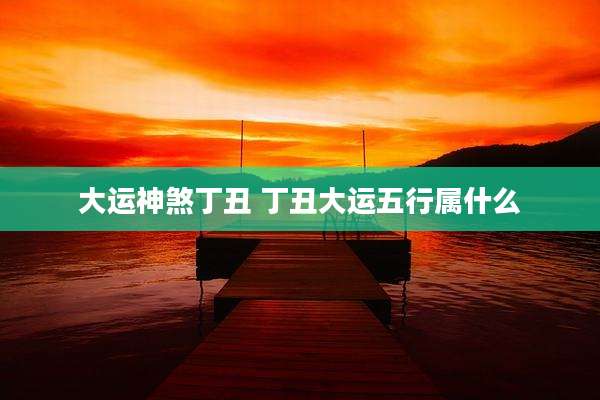 大运神煞丁丑 丁丑大运五行属什么