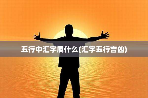 五行中汇字属什么(汇字五行吉凶)