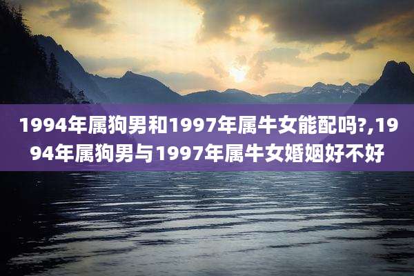 1994年属狗男和1997年属牛女能配吗?,1994年属狗男与1997年属牛女婚姻好不好