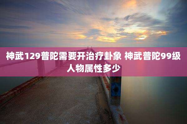 神武129普陀需要开治疗卦象 神武普陀99级人物属性多少