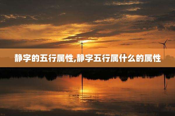 静字的五行属性,静字五行属什么的属性
