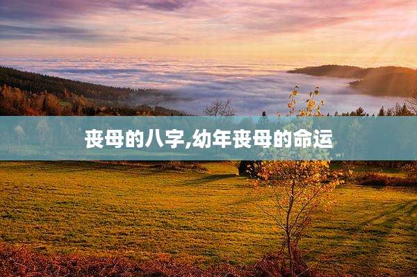 丧母的八字,幼年丧母的命运