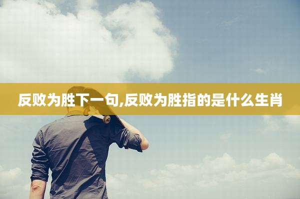 反败为胜下一句,反败为胜指的是什么生肖
