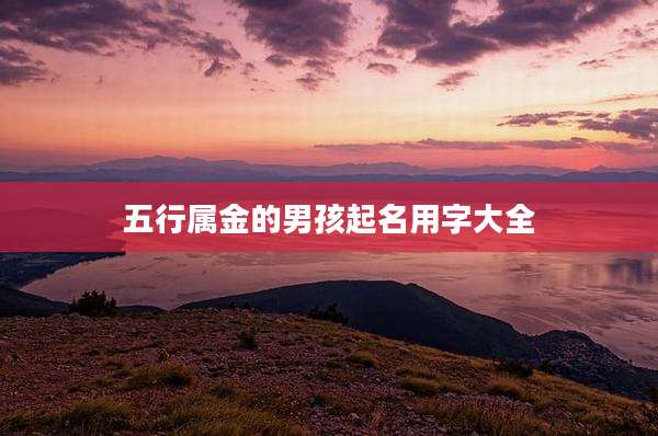 五行属金的男孩起名用字大全