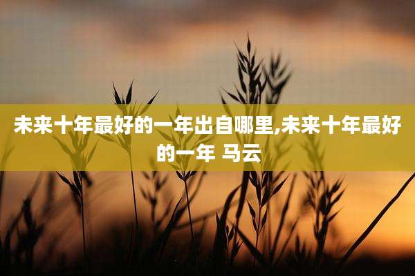 未来十年最好的一年出自哪里,未来十年最好的一年 马云