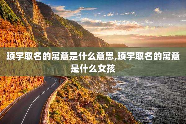 顼字取名的寓意是什么意思,顼字取名的寓意是什么女孩