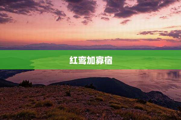 红鸾加寡宿