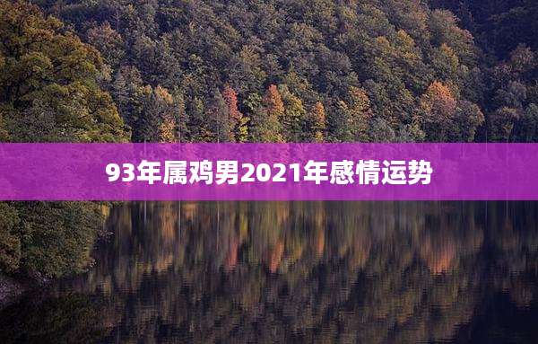 93年属鸡男2021年感情运势