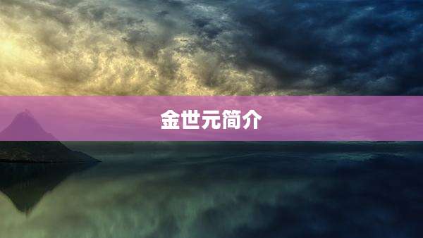 金世元简介