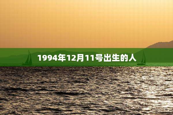 1994年12月11号出生的人
